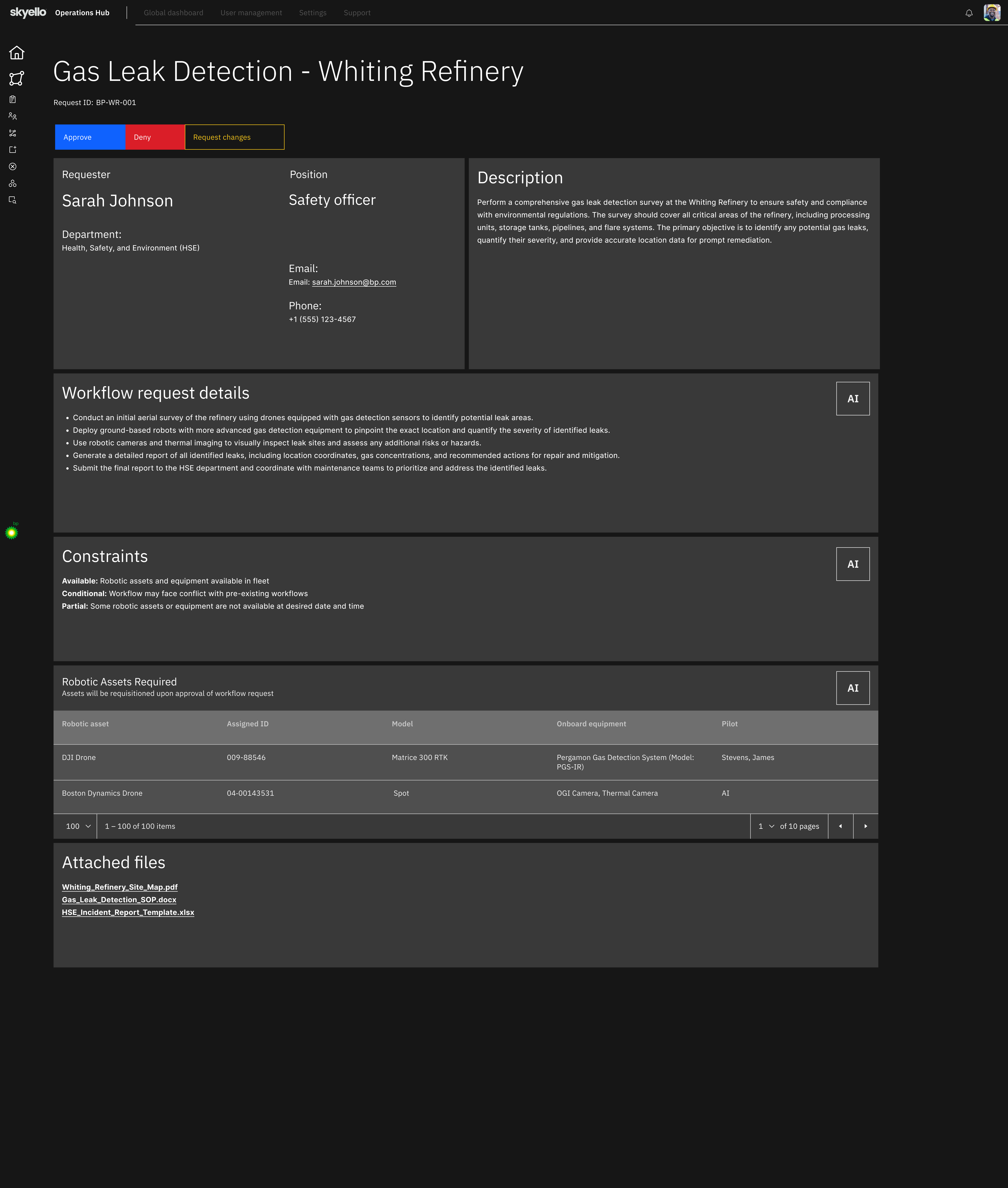 Workflow Request Interface